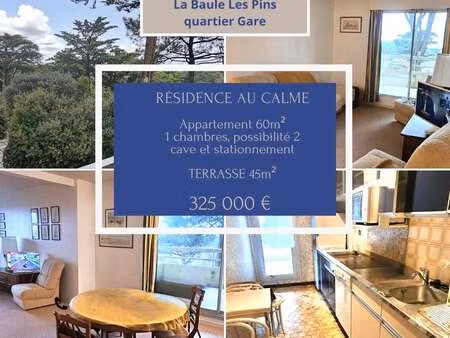 vente appartement 3 pièces à la baule-escoublac la baule les pins (44500) : à vendre 3 piè