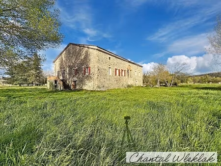 maison en pierre à vendre corps de ferme à aubenas (07) - terrain plat 1 4 ha