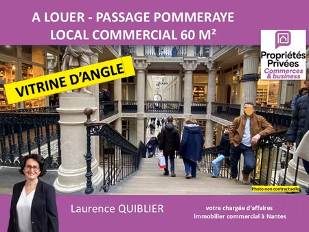 44000 nantes - emplacement n°1 crébillon pommeraye - local commercial a louer 130 m² divis