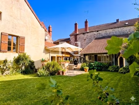 vaste maison de ville en pierre agrémentée d'un jardin bucolique  avec nombreuses dépendan