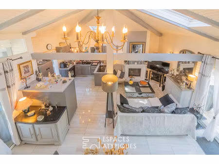 chalet californien avec jardin et terrasses