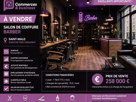 ille-et-vilaine/ saint malo / salon de coiffure  barber
