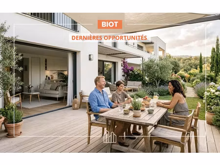 vente appartement neuf 3 pièces 60m2 biot - 379000 € - surface privée