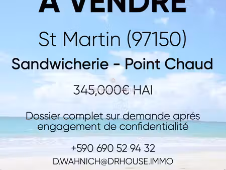 commerce alimentaire & snacking clé en main - saint-martin