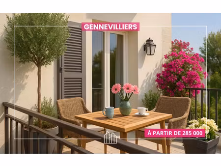 vente appartement neuf 2 pièces 51m2 gennevilliers - 305000 € - surface privée