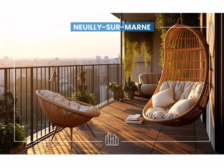 vente appartement neuf 4 pièces 86m2 neuilly-sur-marne - 379000 € - surface privée