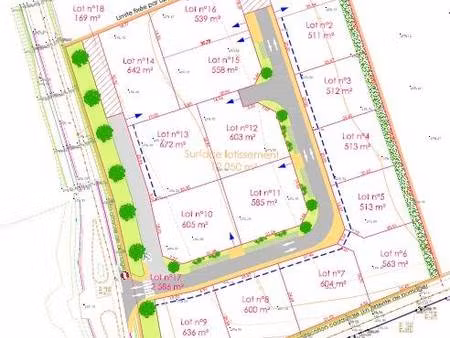terrain constructible viabilisé à vendre