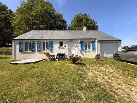bignan - maison de plain pied à vendre  4 chambres  garage et son jardin de 830 m²