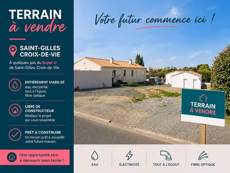 vente terrain  270.00m²  saint
