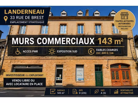 vente immeuble à landerneau (29800) : à vendre / 143m² landerneau