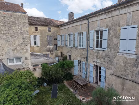 a vendre maison de ville en pierre de 339 m² avec sous-sol  garage et jardin au centre de 