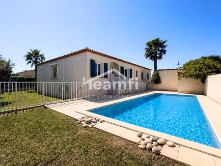 villa plein pied 4 faces - jardin - piscine