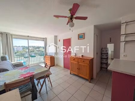 gruissan t2 dans residence securisee avec piscine