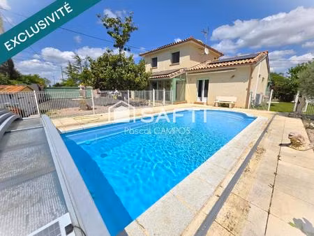 maison t5 de 120-m² avec jardin et piscine