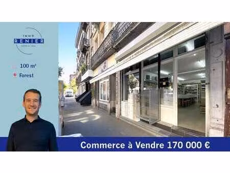 a vendre à forest: rez de chaussée commercial de +/- 100m²