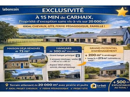 propriété 200 m² carhaix-plouguer
