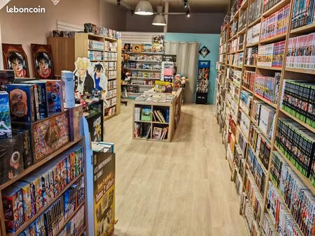 fonds de commerce librairie manga et jeux de cartes à collectionner