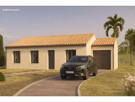 maison neuve 100 m² à villeneuve-lès-bouloc sur terrain viabilisé 400 m² – plain-pied avec