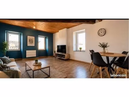 t2 meublé 50 m² – centre cazères – disponible immédiatement