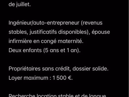 recherche maison à louer toulouse – famille avec dossier solide