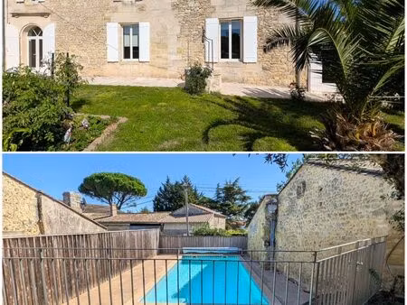 maison girondine 208 m² – 4 chambres – piscine – garage 80m² – dépendance