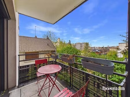 vue dégagée ! appartement lumineux 3 pièces traversant de 58 m² avec balcon - rue colmet l
