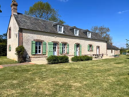 proche sées deux longères en pierre et terrain