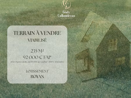 proche commerces - terrain viabilisé de 235 m²