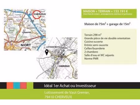 terrain avec maison neuve à vendre