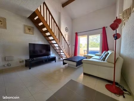 magnifique duplex 75m2 : t3/4 + 2 balcons
