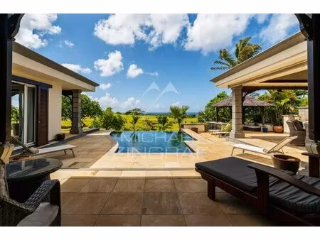 ile maurice - villa vue mer sur golf resort - bel ombre - mzimc121