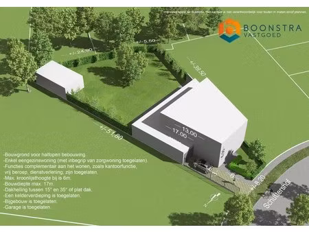 bouwgrond halfopen bebouwing op perceel van 911 m² te berlaar