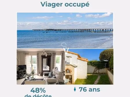 viager occupé - maison t4 de 76 m2 avec garage fermé - madame 76 ans