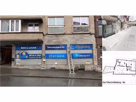 garage à louer à rue du mambourg 76 charleroi (vbe16545)