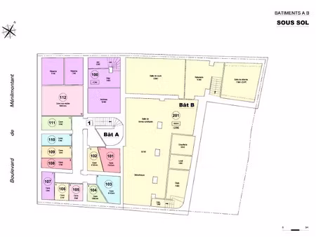location locaux professionnels 526.9 m² à paris 20ème (75020)  20 223 €