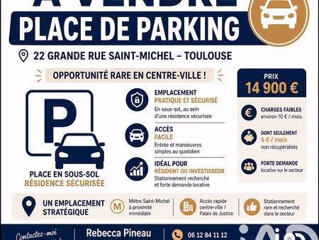 vente garage et parking à toulouse (31000) : à vendre / 12m² toulouse