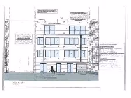 terrain avec permis d'urbanisme: 6 appartements et parkings