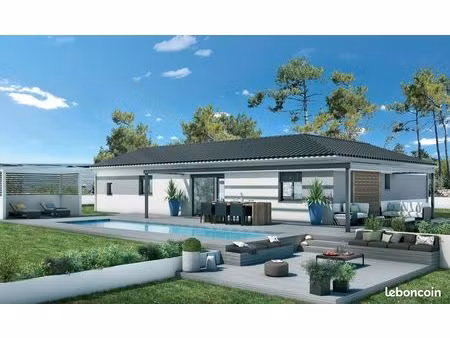 maison contemporaine en l 100 m² avec 3 chambres et garage sur terrain viabilisé de 1116 m