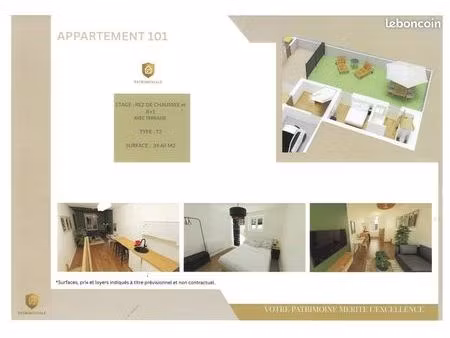 duplex 2 pièces 40 m²