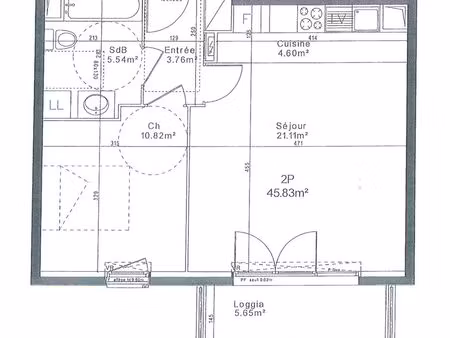 2 pièces à louer · 46 m² · bezons 95870