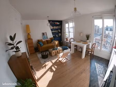 ◊ paris 18e – rue letort 2 pièces meublé – 34 m² – dernier étage – rénové