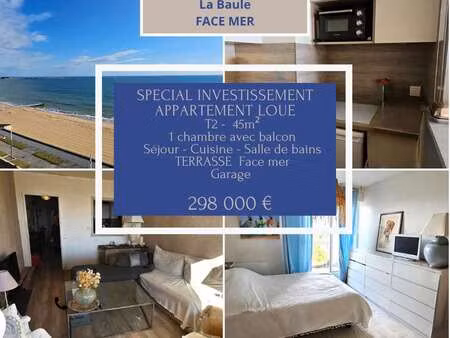 vente appartement 2 pièces bord de mer à la baule-escoublac (44500) : à vendre 2 pièces bo