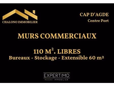 vente commerce le cap d agde 34300 110m²