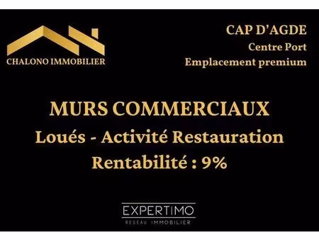 vente commerce le cap d agde 34300 120m²