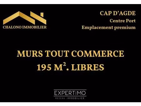 vente commerce le cap d agde 34300 160m²