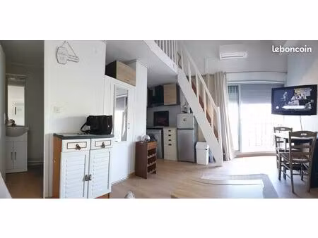 studio mezzanine proche plage du grazel