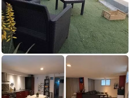 grand t2/t3 style loft cote bleue mer et village a 3mn pieds 95 m2 + 25 m2 terrasse excell