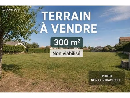 terrain manissieux 300m2 non viabilisé