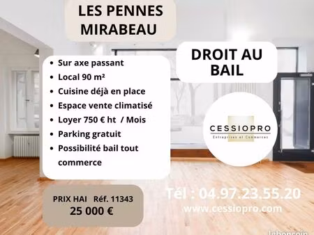 local 90 m² pennes-mirabeau