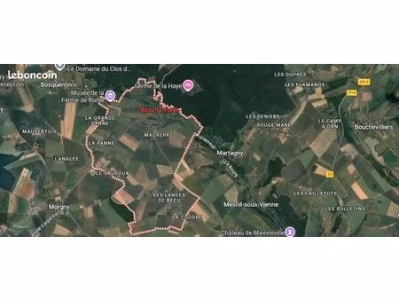 terrain 1 000 m² bezu la foret